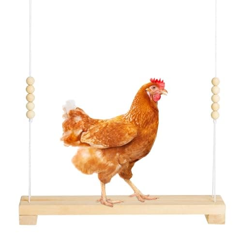 Jorewood Wooden Chicken Swing Perch, 40 cm