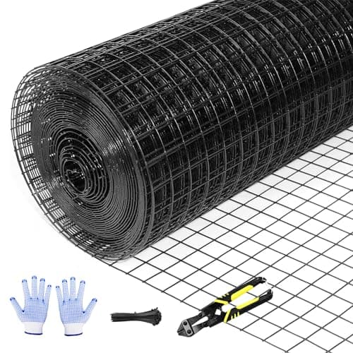 Tongmo Vinyl-Coated Welded Wire, 48 in x 100 ft, 1 in mesh