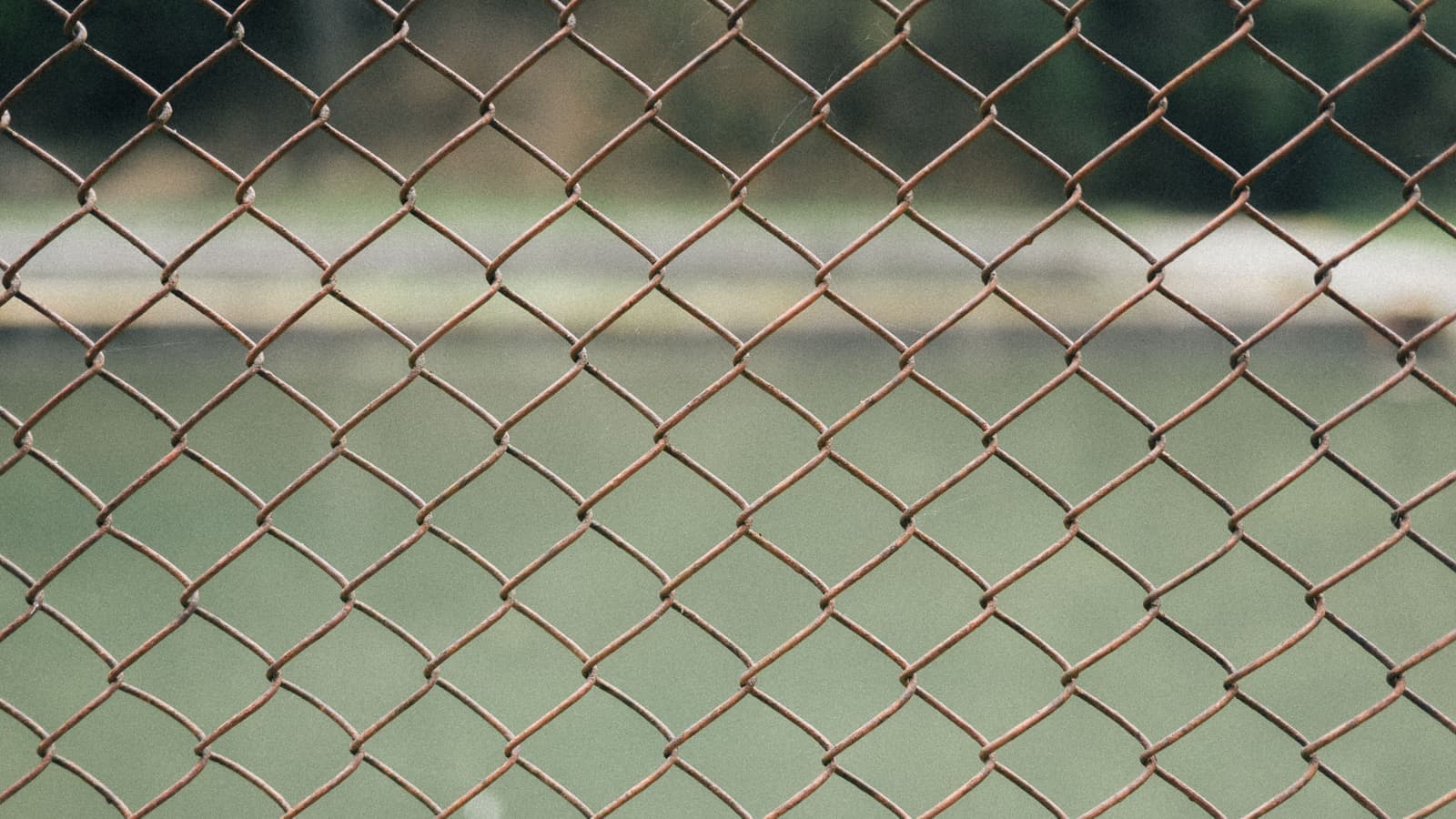 A close view of galvanized wire mesh fencing