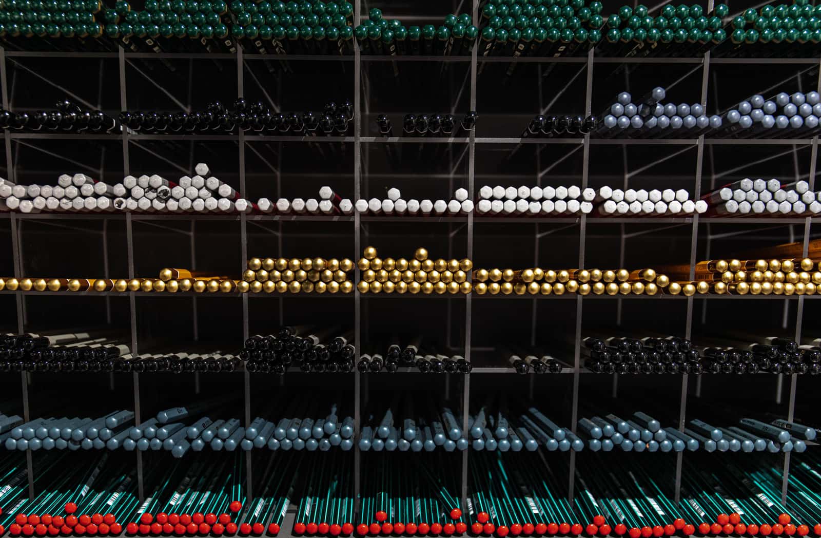 Shelves of poultry supplies in a farm store