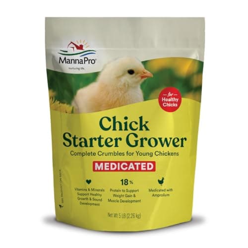 Manna Pro Chick Starter Grower, Medicated Crumbles